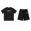 survêtements survêtement homme survêtement de créateur brodé coton décontracté noir et blanc arc-en-ciel couleur changeante col rond à manches courtes t shorts été