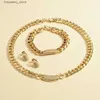 Charm Bracelets 2023 new fashion Necklace Earrings Jewelry Set for woman Gifts L240319