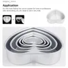 Baking Moulds 6/7/8/10inch Aluminum Alloy Cake Molds Heart Shaped Cake Pans Removable Bottom Baking Mould For Muffin Cake Bread Cheese Mousse L240311