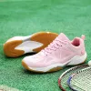 Schoenen 2021 Luxe roze badminton schoenen vrouwen mannen anti slip volleybal sneakers dames tennisschoenen kwaliteit badminton sneakers man