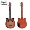 Chitarra elettrica Ukulele Concerto 24 pollici Concerto in mogano Mini Full Solid Silent Ukulele Chitarra hawaiana 4 corde Guitarra Panda