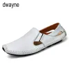 Sandálias de couro sandálias designer de condução sapatos de tamanho grande masculino casual slipon verão sandals de couro masculino 239