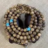 Bransoletka przyjaciółki z wysoką wartością estetyczną Old Material Agarwood 108 Buddha Beads Natural Para