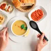 Cuillères 6pcs style japonais surface givrée crochet mélamine soupe riz louche pour la cuisine de restaurant à domicile
