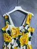 Dogg Womens Kleid 2024 Neues Kleid Damen Designer Kleid Luxusmarke Blumendruckkleid Hängende Gurtgedruckte Kleid für Frau