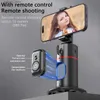 Stabilisatorer 360 graders rotation Auto Face Tracking Phone Holder Foldbar Gest Operation för Mobile Smartphone Vlog Live Streaming Q240319