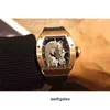 الساعات ميكانيكا الفاخرة ريشا رجال wristwatch رجال الساعات رأس الحصان الحركة الميكانيكية Swing 28800 شريط السيليكون 45 ملم سميكة 12 مم 904 refin