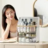 Storage Boxes Transparent Desk Makeup Organizer Skincare Box Large Capacity Cosmetic Jewelry Drawer With Lid Bathroom Dressing