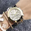 Brand Watch Women Lady Girls Crystal Steel Steel Metal Band Quartz Wrist Watches P58