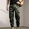 Pantaloni da uomo Pantaloni da uomo leggeri Tinta unita Cargo morbido e traspirante con vestibilità ampia alla caviglia Multi per casual