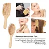 Peigne à cheveux en bambou, brosse à palette, coussin d'air, peigne de Massage, brosse démêlante, brosses à cheveux antistatiques