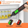 Testeur de tension sans contact AC 12 V-300 V Stylo électrique avec écran LCD et alarme sonore Point de rupture de fil Testeur de fil sous tension/null 240320