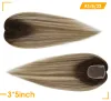 Piece Full Shine Hair Topper ombre 3x5inch Machine Remy Hair Piece With Clips 150% Density Human Hair Mono Base Hair Topper For Woman