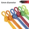 Corda da arrampicata Paracord Corda da discesa portatile da 6 mm antiscivolo per sopravvivenza Corda da paracadute Cordino da campeggio Corda da arrampicata Trekking Stendibiancheria