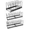 Portaoggetti da cucina Organizzatore espandibile per rack per pentole a 7/10/13 livelli con 10 scomparti regolabili per taglieri da forno