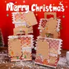 Cadeaupapier 1/2/4 stuks Kerstkraftpapier Doos Huisvorm Verpakkingsbenodigdheden Snoepgeschenken Pakketzakken Kerstornamenten
