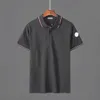 Дизайнерская мужская рубашка поло с короткими рукавами Модные вышивки букв деловые классические рубашки скейтборд повседневная мужская футболка