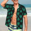 Camicie casual da uomo Camicia Funky con teschio di zucchero Stampa a pois colorati Camicette oversize hawaiane da uomo a maniche corte da spiaggia hawaiane vintage