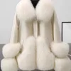 Fourrure pour femmes fausse fourrure Lecho hiver nouvelle loutre fourrure de lapin herbe manteau intégré femmes court treize rangées marque haut de gamme vêtements pour femmes {catégorie}