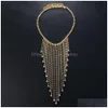 Other Stonefans Y Crystal Tassel Waist Chain Bikini Lingerie Accessories Summer Rave Body Dress Jewelry For Women 221008 Drop Delivery Dhx5R