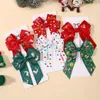 Accessori per capelli 2 pezzi/lotto Nastro natalizio Forcina per feste Fiocco per allegria Decorazioni per ragazze Anni Vestire copricapo