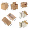 Gift Wrap 10pcs Travel Suitcase Candy Boxes Kraft Paper Chocolate Box Packaging Bag Wedding Birthday Supplies