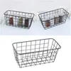 Kitchen Storage Metal Hanging Rack For Bathroom Black Door Baskets Organizer Cabinet Iron Over