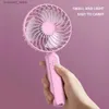 Electric Fans Handheld small desktop fan ultra quiet portable personal fan USB charging radio fan 2000mAh for home office and travelY240320