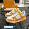 2024 nieuwe Hot afdrukken Luxe sneakers heren casual schoenen liefhebbers grijs oranje rood trainingsschoen Witte trainer wild low-top skate platform klassiek 36-45 H20