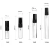 10 st/pack 2 ml 3 ml 5 ml 10 ml svart klart bärbar mini parfymglasflaska tom kosmetik flaska prov tunna glasflaskor