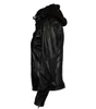 Giacca da motociclista aderente Cappotti primaverili da donna Plus Giacche in finta pelle nera Tasche con cerniera artificiale per donna