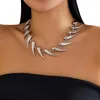 Chaînes Collier de goutte d'eau Vintage Rivets Chaîne de clavicule Punk Collier de cou Bijoux pour les amateurs de rue Dropship