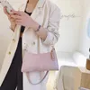 Totes Fashion Beads Bolso de mujer Patrón de cocodrilo Pequeños bolsos de cuero de PU para hombro elegante Mano de viaje femenina