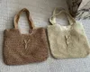 Womens Shoulder Beach Bag Straw Casual Tote Fashion 2024 New Designer Woven Summer Shopping Bags High Quality Handbags