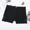 Calcinha feminina sexy borda de renda macia sem costura calças curtas de segurança verão plus size sob shorts modal gelo seda respirável collants feminino