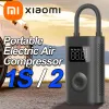 Controle Nieuwe Originele Xiaomi Mini Draagbare Elektrische Luchtpomp Treasure 2 Mijia 150PSI Compressor 1S Type C LED Multitool Inflator voor Auto