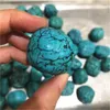 Decoratieve beeldjes gepolijst kristal edelsteen kwarts helende stenen ovaalvormige blauwe turkoois getrommelde kristallen voor decor