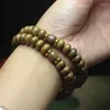 Strand Green Sandalwood Abacus Beads Handsträng med snidade Buddha -män och kvinnor armband älskare smycken hantverk