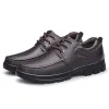 Chaussures automne hiver hommes naturels authentique chaussures de bougie décontracté bureau de commerce noir marron plus grande taille 48 49 50