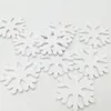 Party Decoration Wooden Snowflake Cute Christmas Mini White Snow Flake Craft Ornaments For Supplies