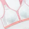 ブラジャー3PCS/ロット女性女の子コットンB C Dフロントバックル下着ブラジャーブラジエレスパラミージャー