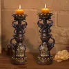 Candelabros Conjuntos de soportes de tamaño pequeño Decoración Elefante Diseño clásico y noble Soporte de pilar para la mesa del hogar