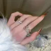 Новое кольцо в корейском стиле с черным бриллиантом на указательном пальце интернет-знаменитости