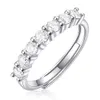 Nieuwe diamanten ring inlegontwerp Lichte luxe mode verzilverde bandring voor kinderen