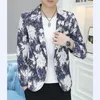 Men's Suits Floral Blazer Hombre Casual Designer Clothes Fashion Trend Spring Quality Soft Comfortable Slim Fit Jacket Terno Masculino