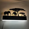 Wall Lamp Black Ironwork LED Acrylic Creative Modern Light Living Room Beside Bedroom Lamps Bathroom Lighting Fixtures