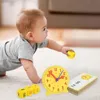 Crianças montessori relógio de madeira brinquedos crianças hora minuto segundo cognição relógios pré-escolar aprendizagem brinquedo digital para crianças presente 240305
