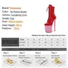 Dress Shoes 2022 New High Heels Pole Dance Women Stage Show White Lace Up Mid-Calf Boots Sexy Platform Zipper Stripper 8 Inches H240321