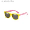 Sunglasses Sunglasses With Bag Rubber TR90 Children TAC Polarized Kids Sun Glasses For Girls Boys Baby Eyewear Y240320