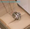 2024 jóias designer marca colares osso colar 925 prata esterlina banhado 18k ouro três anel em forma de cobra semi pingente clavícula corrente